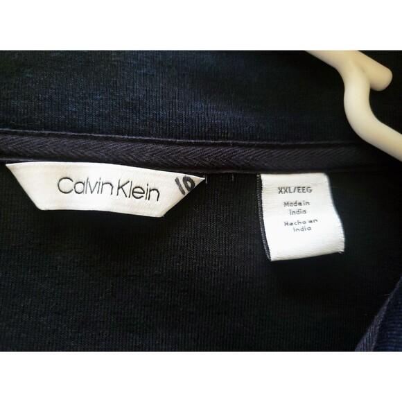 Calvin Klein Men's Navy Blue Track Jacket - Size XXL - Full Zip Athletic Wear - Picture 3 of 7